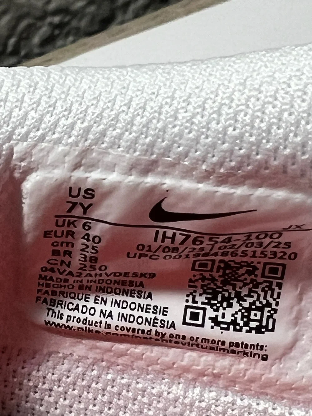 Nike Cortez Textile GS White Picante Red Sneakers shoes size 7Y NWOT  IH7654-100